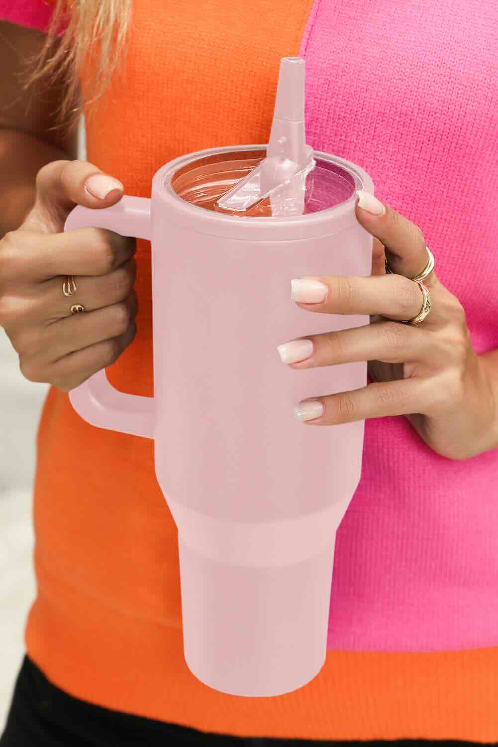 Light pink 40oz stainless steel mug
