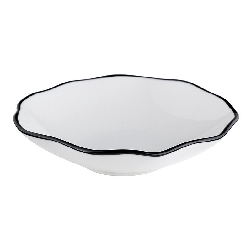 Sm ceramic bowl - black stripe