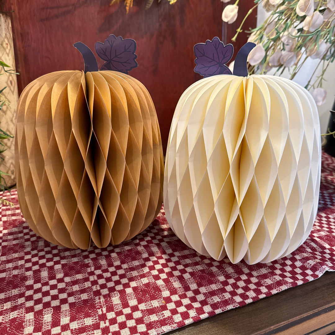 Tall paper pumpkin