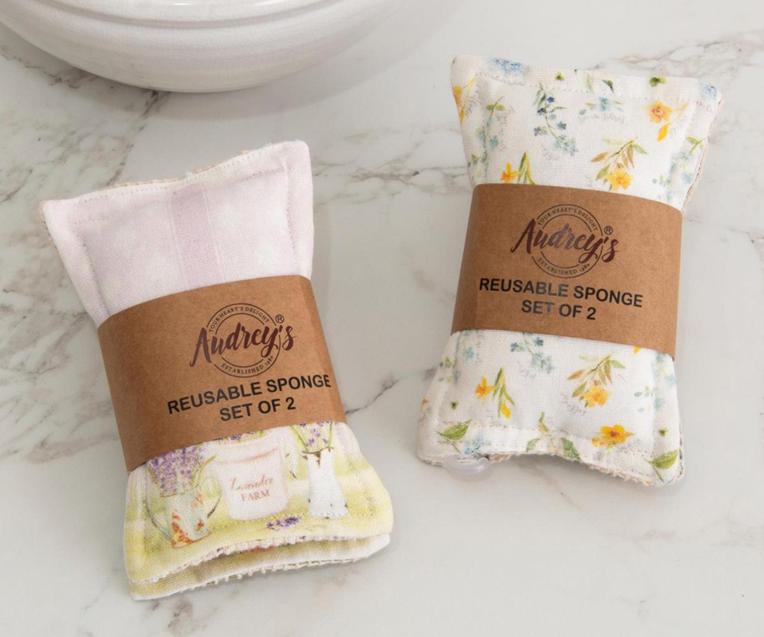Reusable sponge set floral