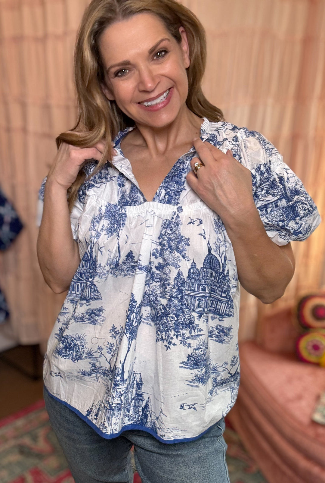 Umgee Toile Printed Top