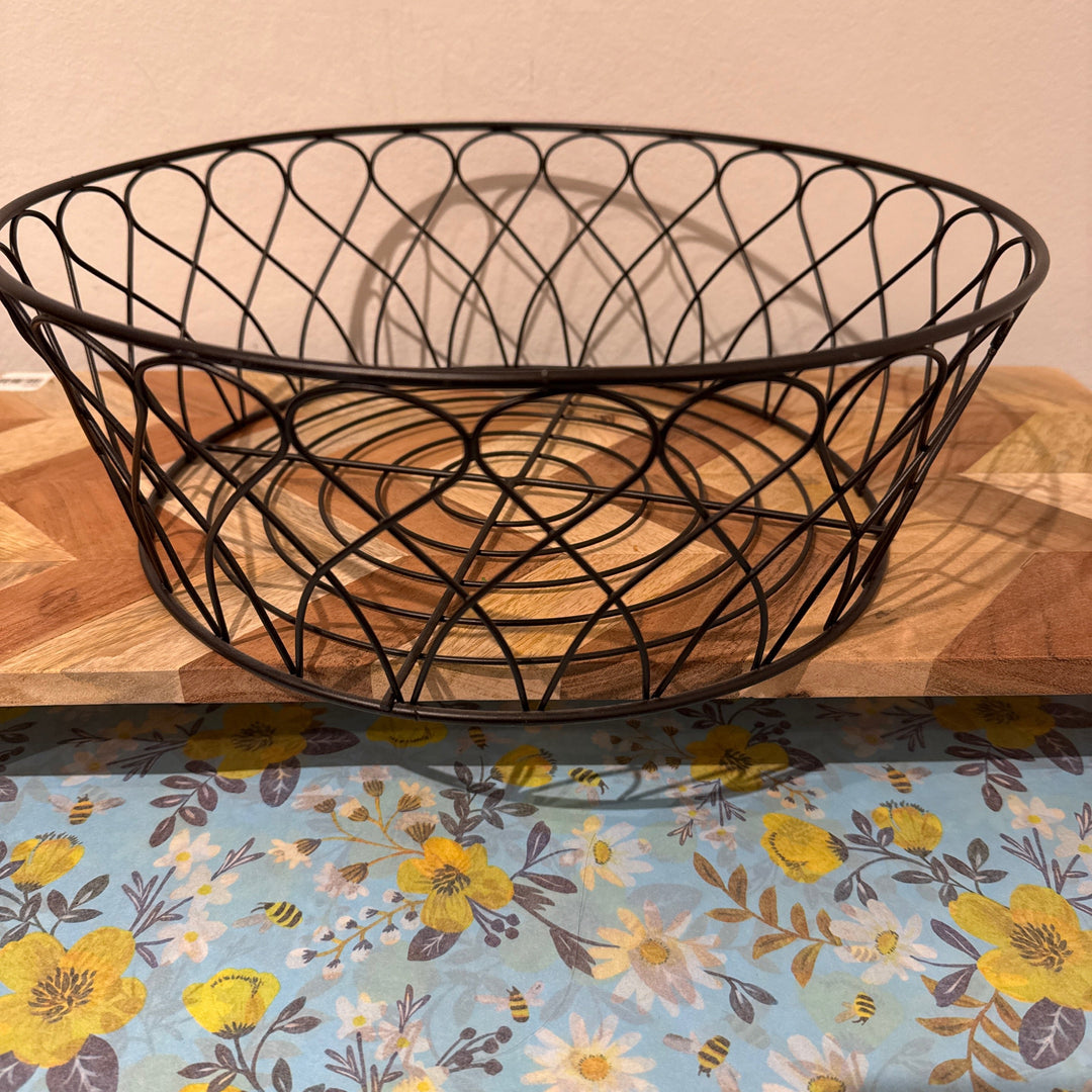 Wire round basket