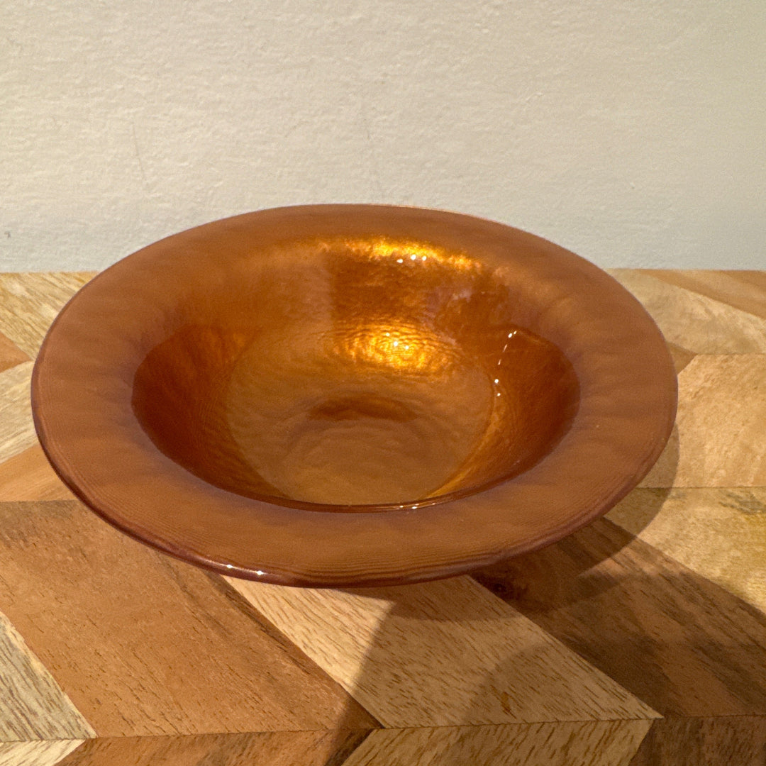Small low bowl bronze color