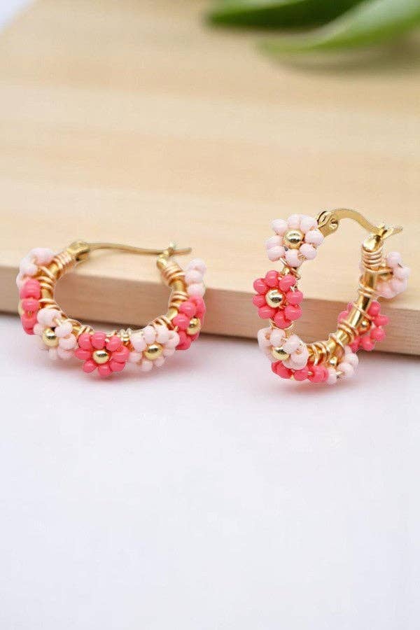 Cecilia Floral Beaded Earrings