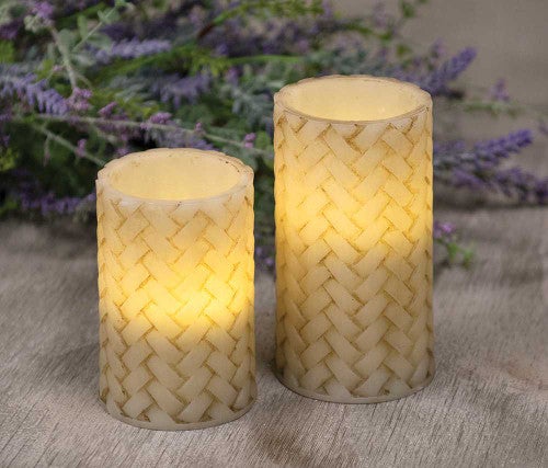 Basket weave 4” candle