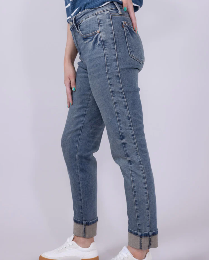 Judy Blue MR Vintage Wash Cuffed Jean