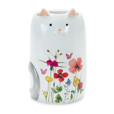 Cat floral planter