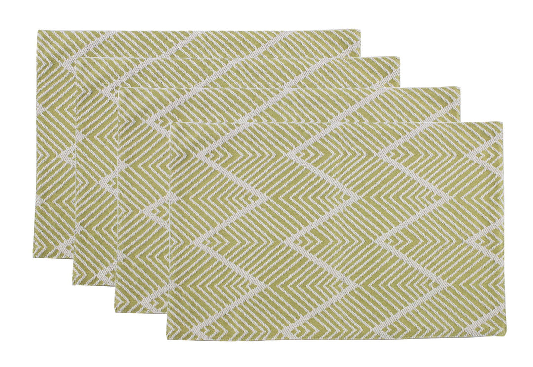 Chevron yell/gr set/4 Placemats