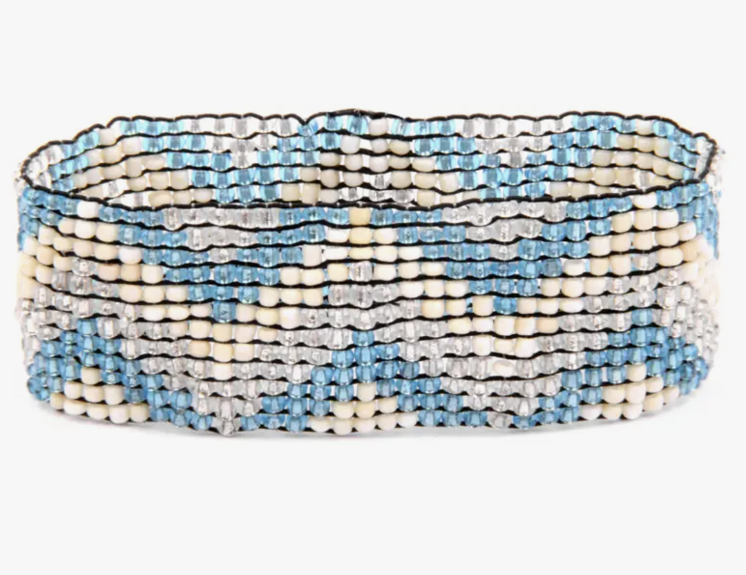 Chevron cream/silver