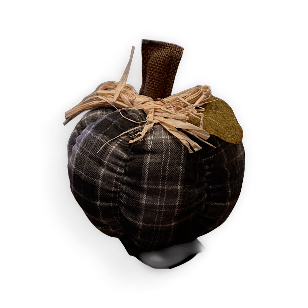 Gray plaid pumpkin