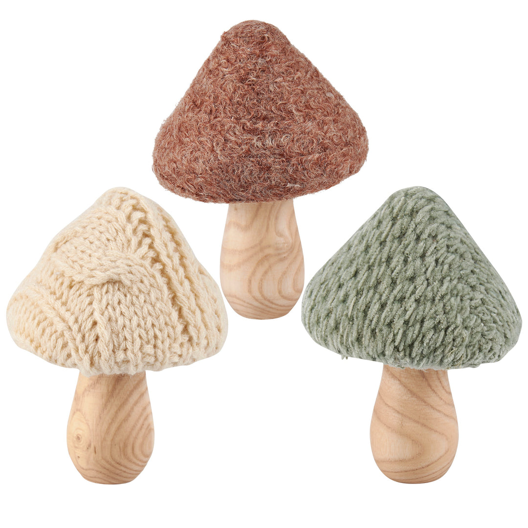 Knitted mushroom