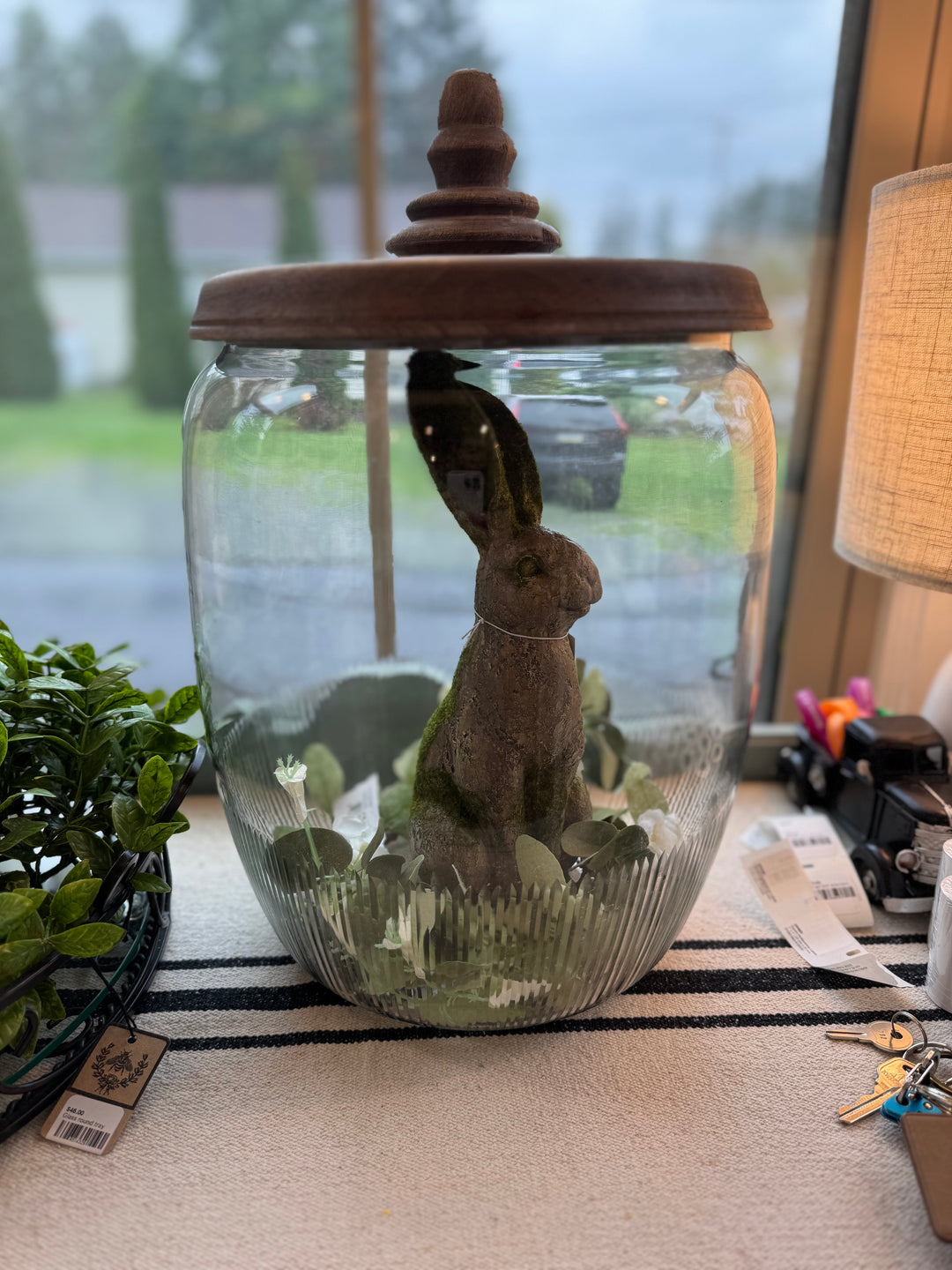 Large Jar with suctioned lid