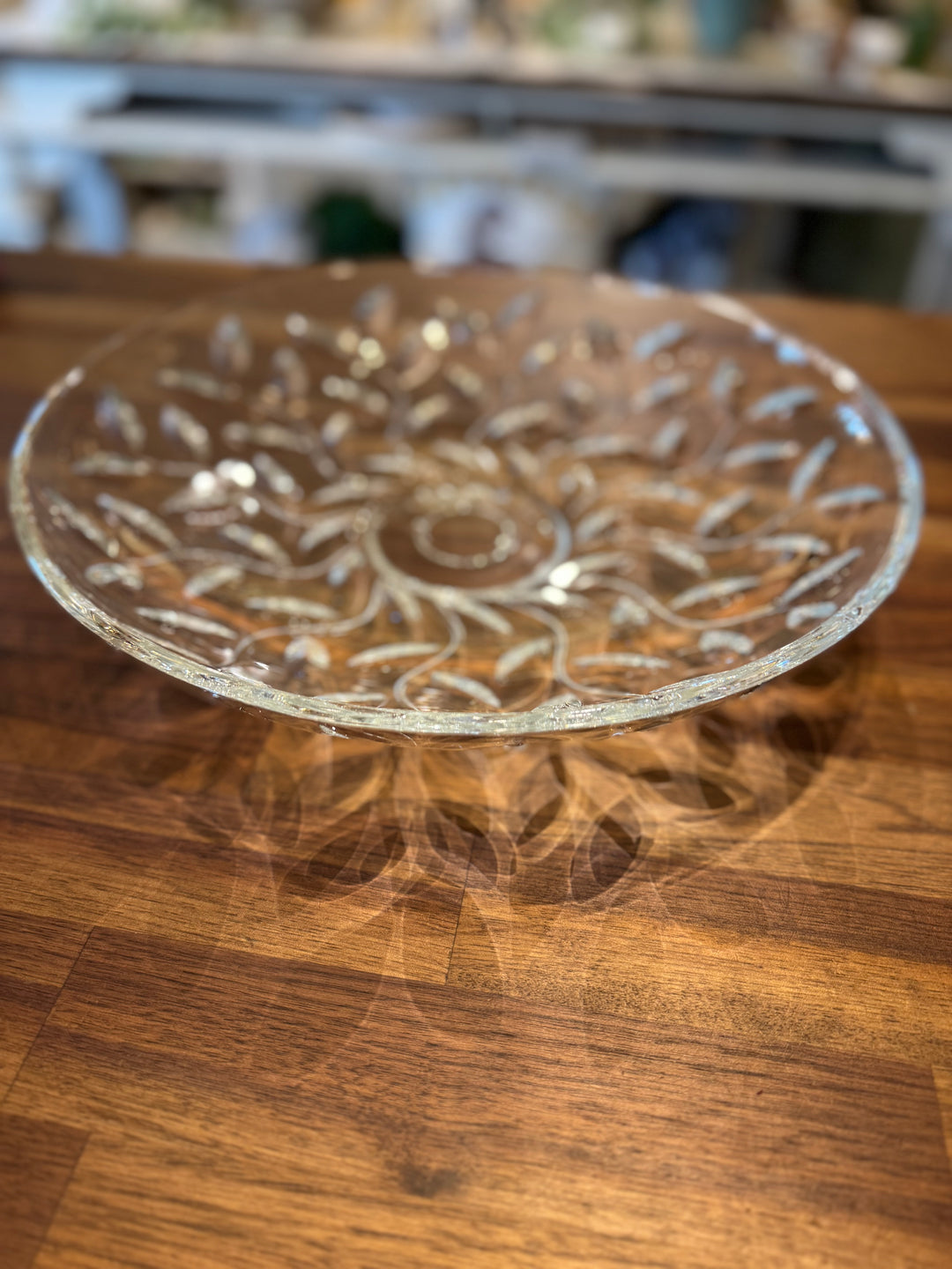 Glass Bowl Floral inset