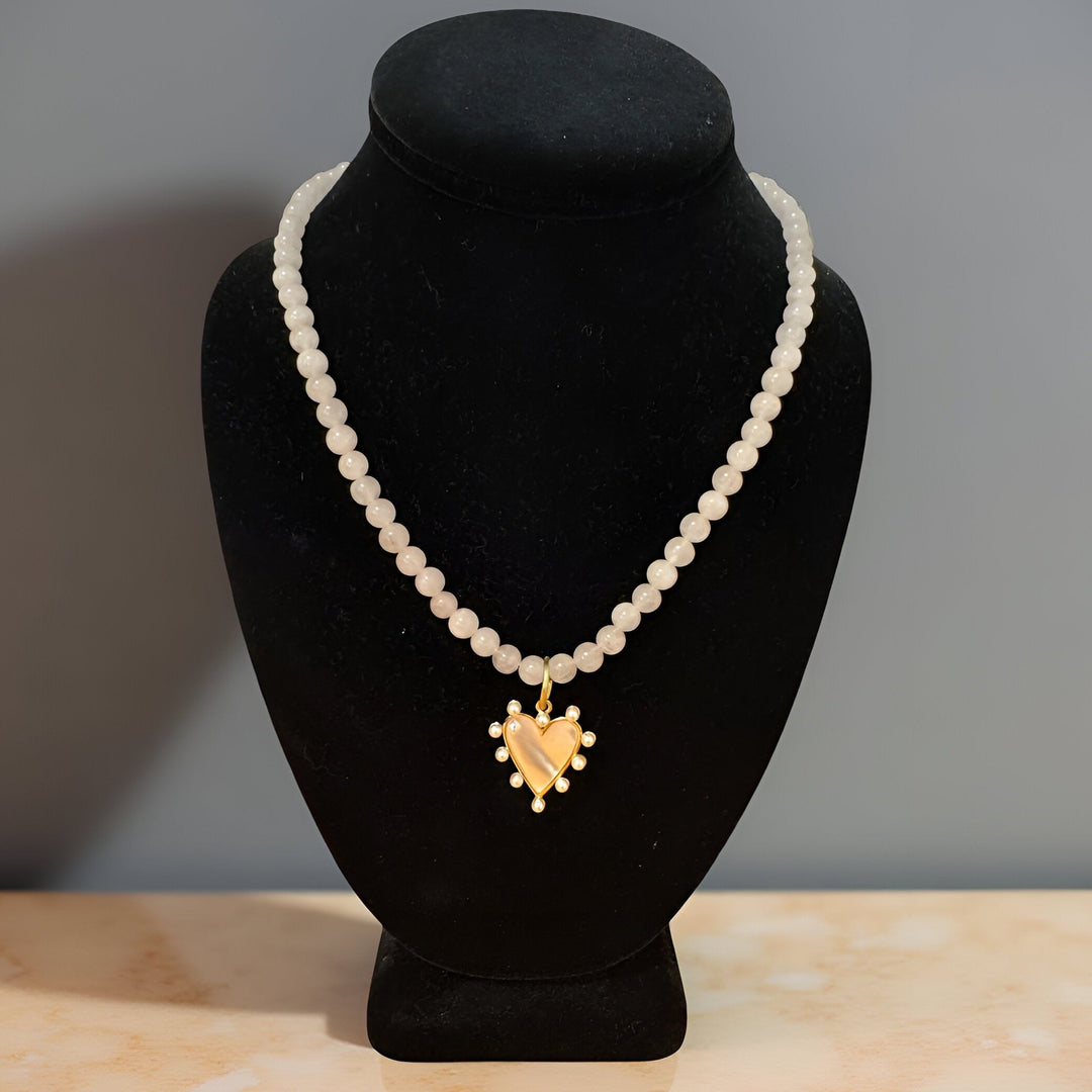 Mother of Pearl Heart Necklace