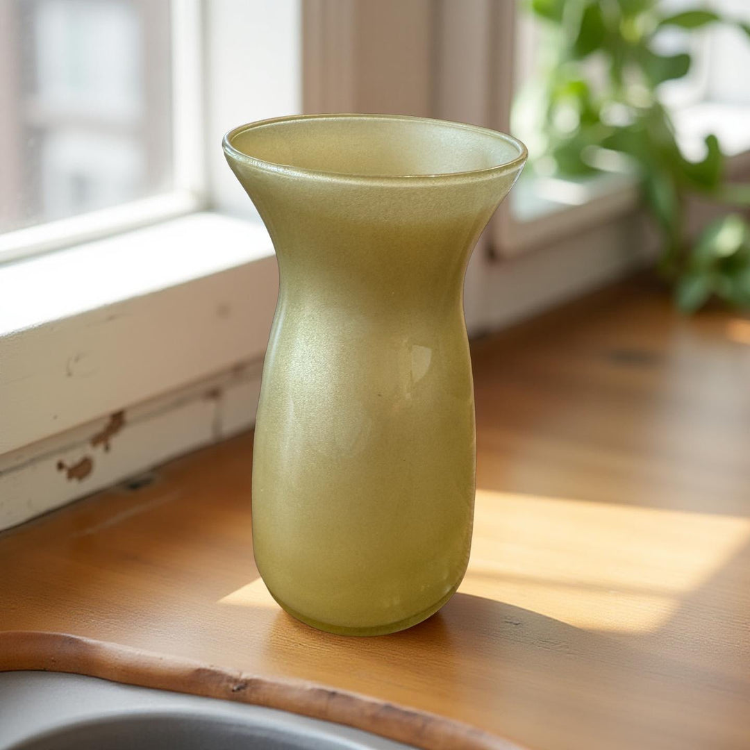 Glass Gold-Tone Vase