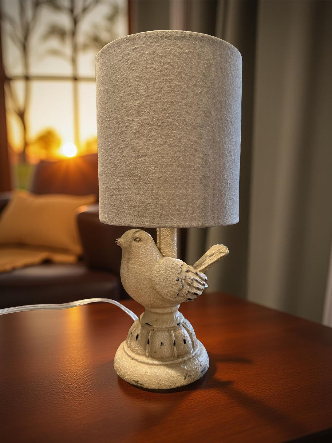 Off White Bird Lamp Mini