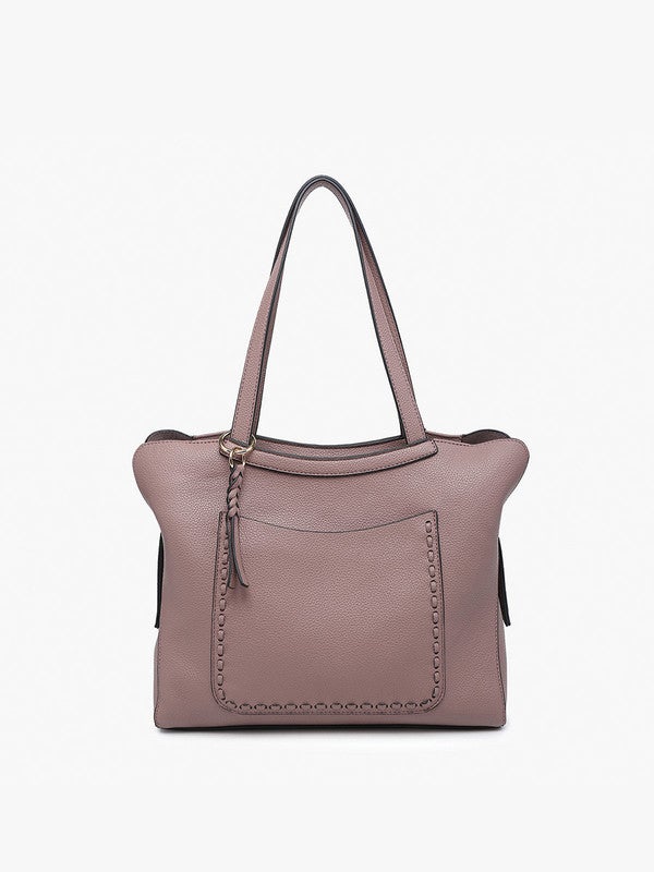 Hunter pocket front tote dark mauve