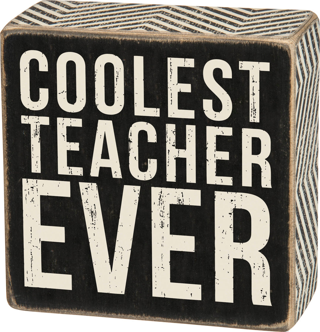 Block sign-coolest teacher
