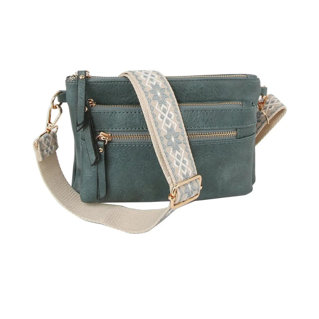 Multi Zipper Crossbody