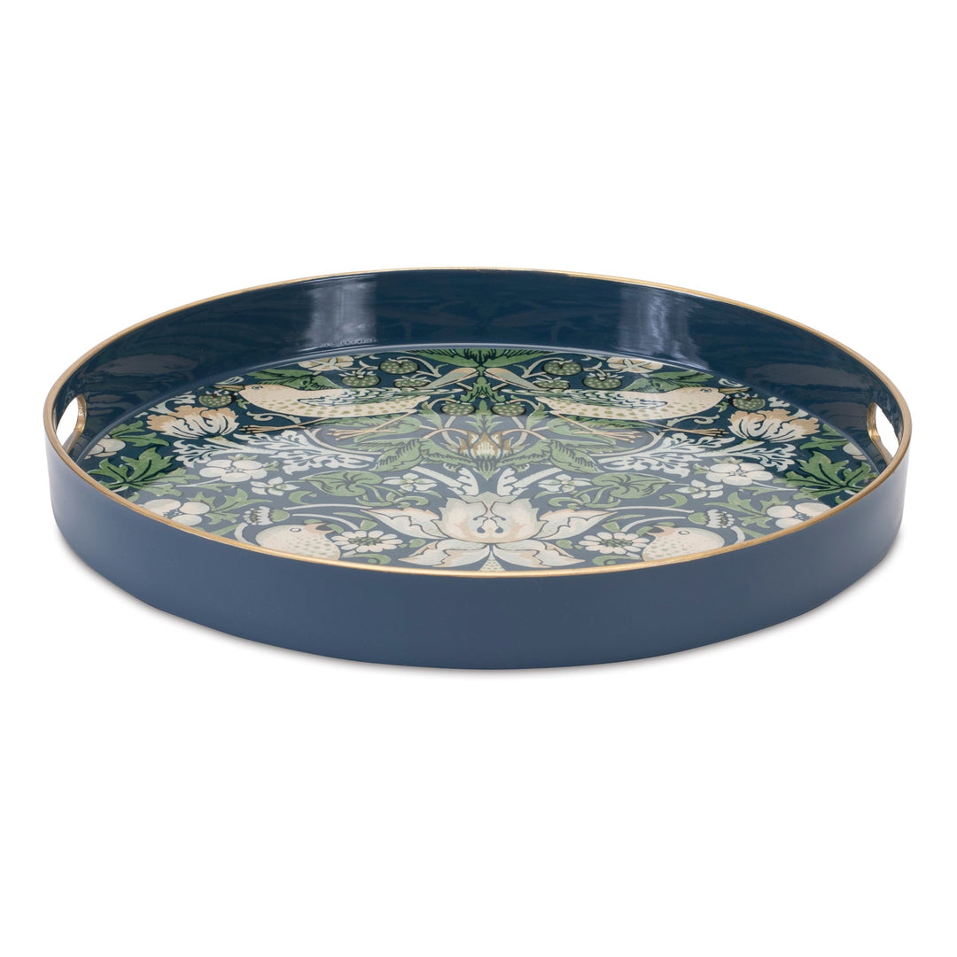 Floral round tray