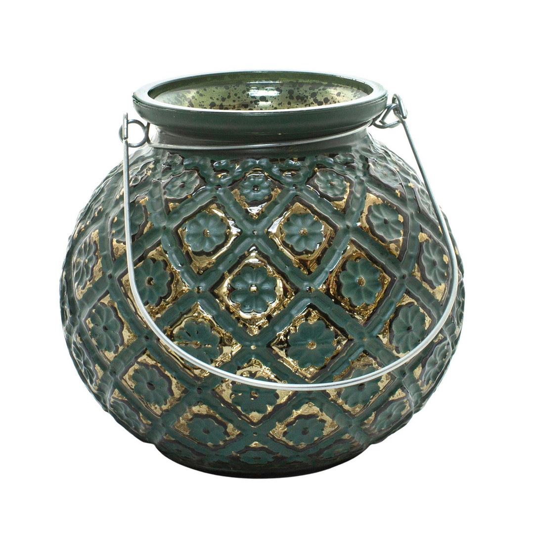 Rustic green cauldron
