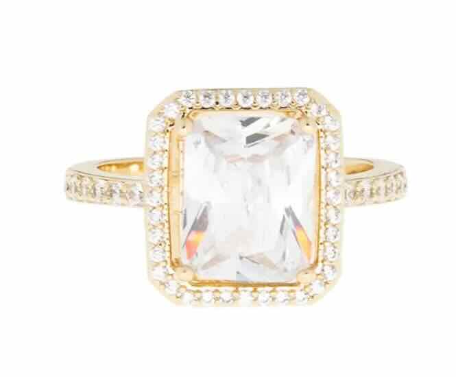 Ring rectangular gold