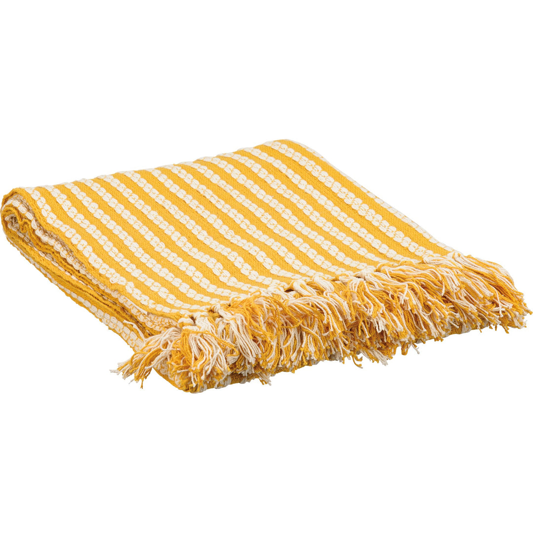 Throw-yellow stripes