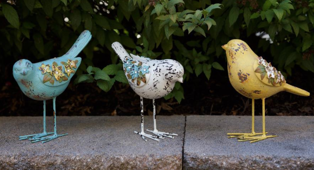 Bird vintage flowers