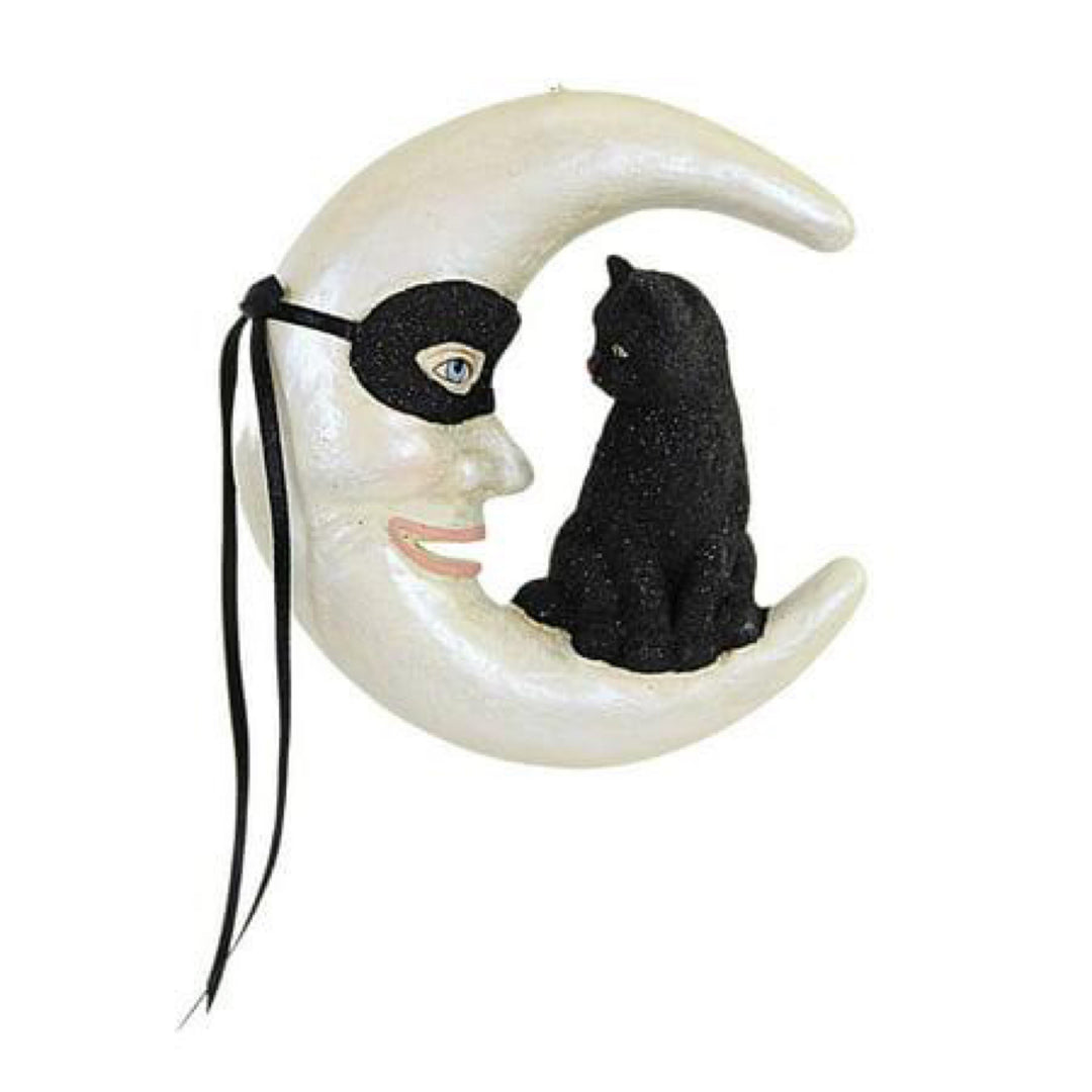 Holiday Ornament Hallow s Eve Cat On Moon Black Kitten Halloween Td0051