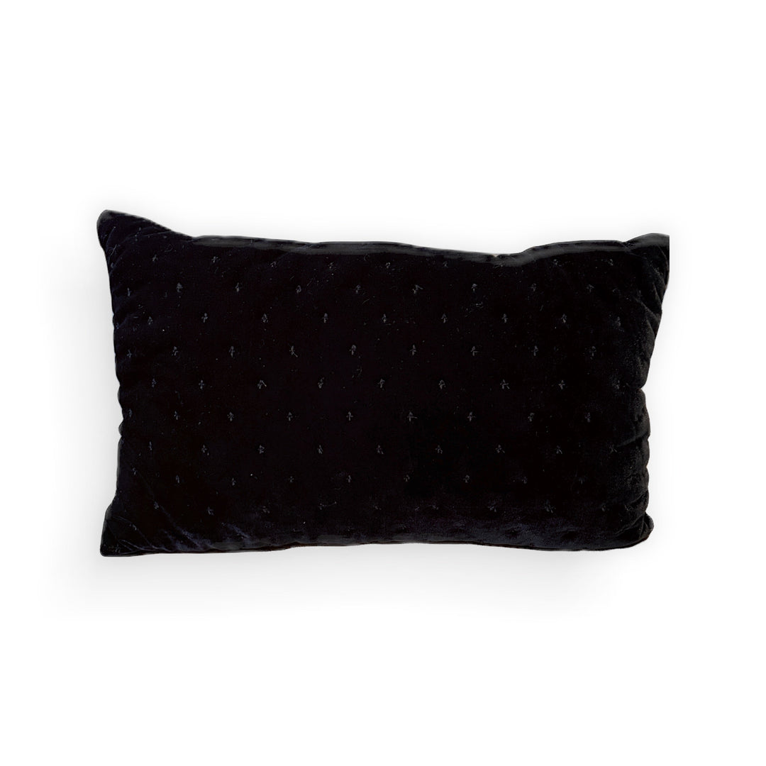 19” black pillow velvet