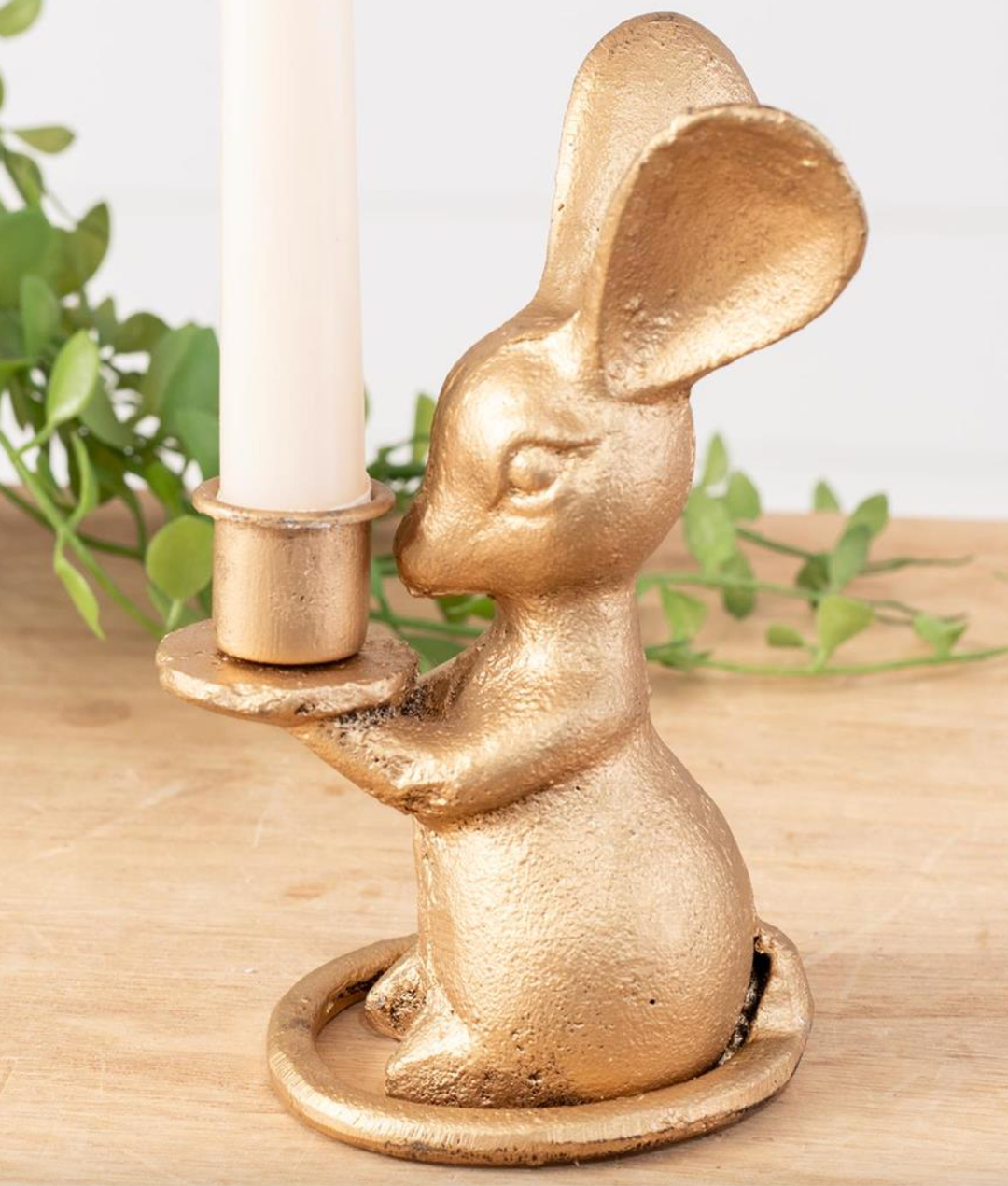Mouse gold candle holder