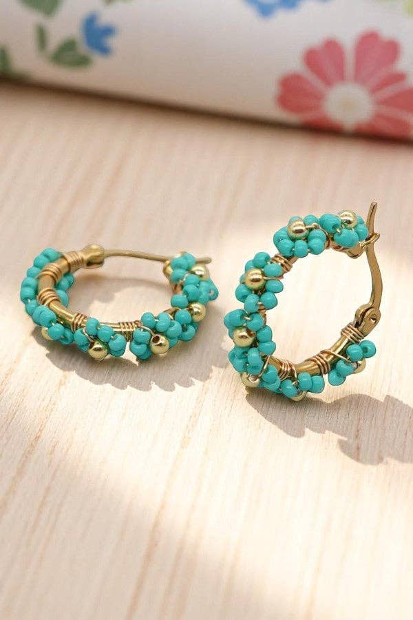 Cecilia Floral Beaded Earrings