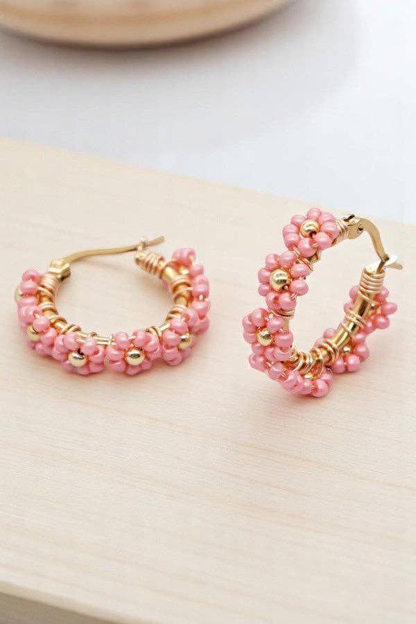 Cecilia Floral Beaded Earrings