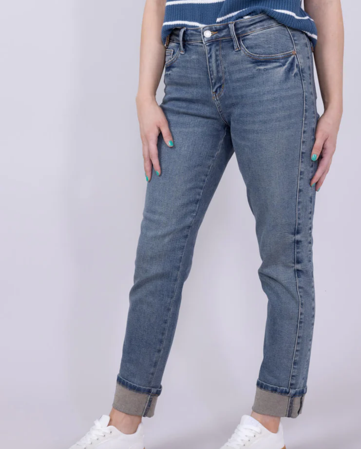 Judy Blue MR Vintage Wash Cuffed Jean
