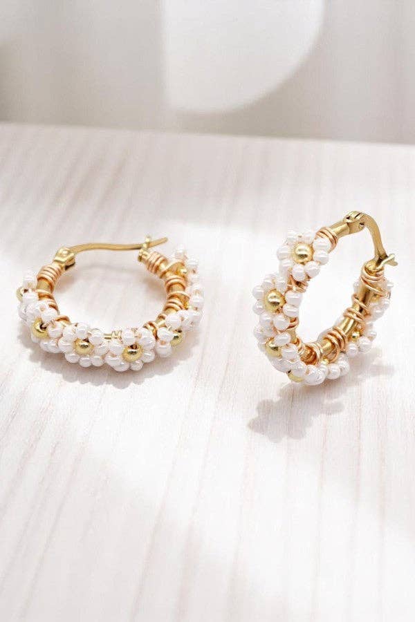Cecilia Floral Beaded Earrings