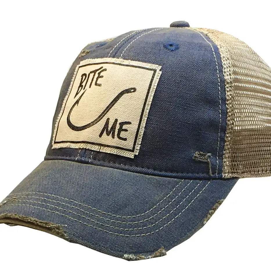 Bite Me distressed trucker hat