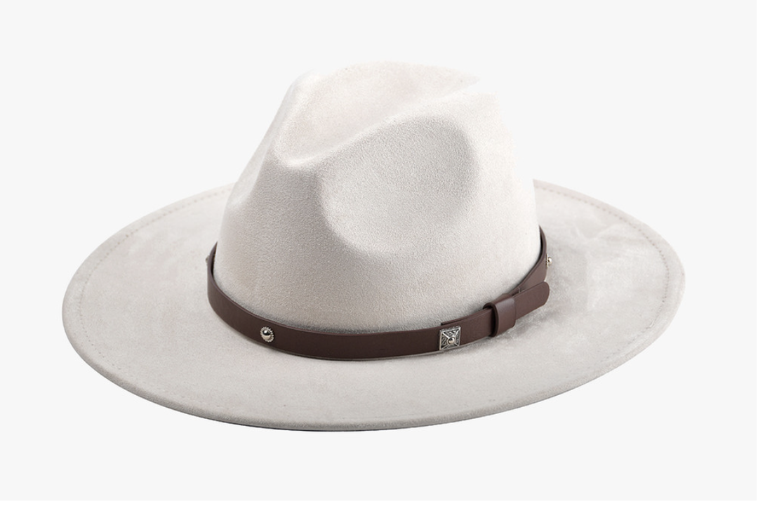 Fedora beige studded band