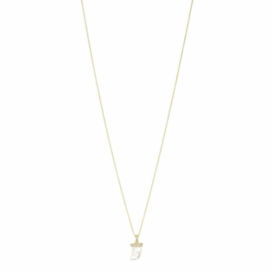 Horn necklace gold