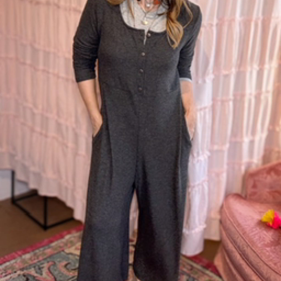 Simply Comfort Jumpsuit - Dark Gray