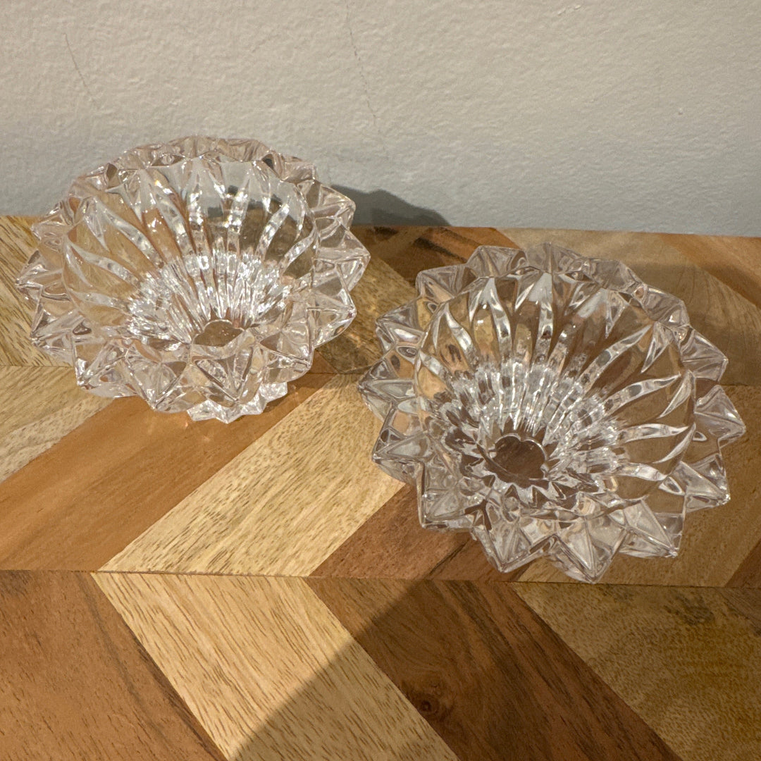 Glass votive candle holder set