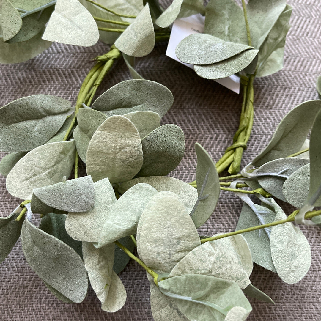 Candle ring- shades of green Sage