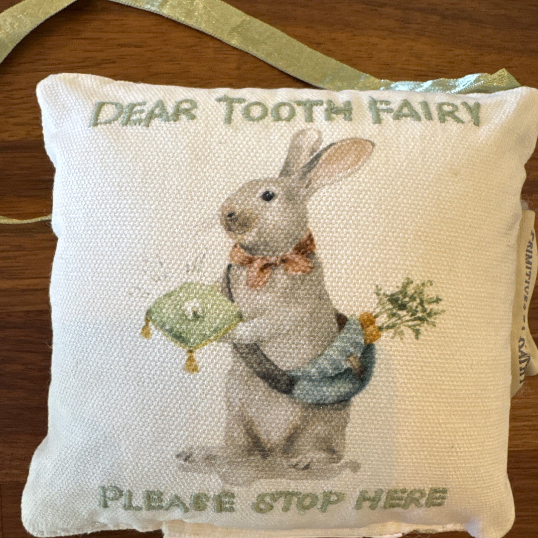 Rabbit tooth fairy pillow