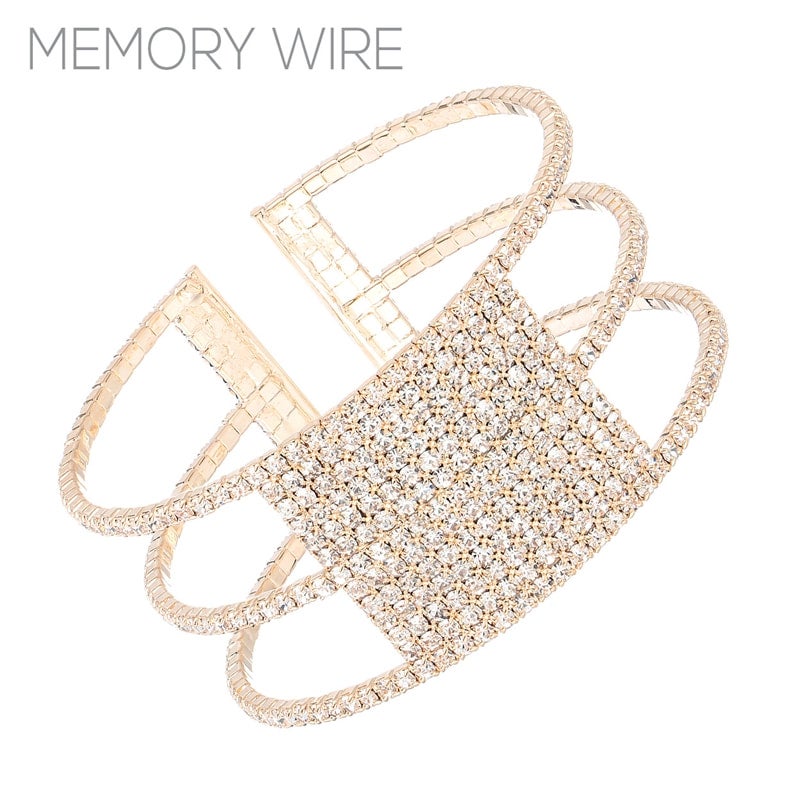 Sparkle bracelet 3 line block gold