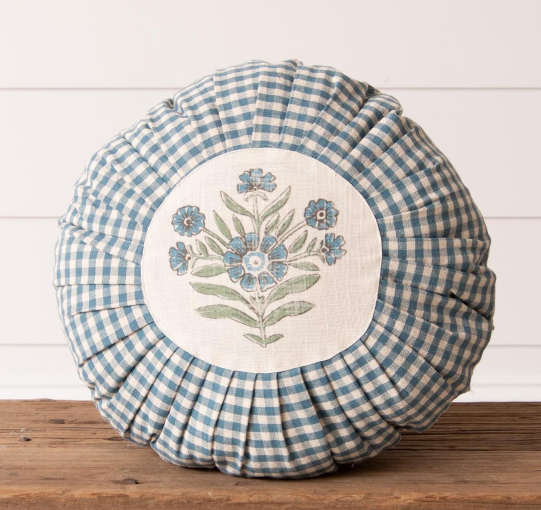 Pillow round blue