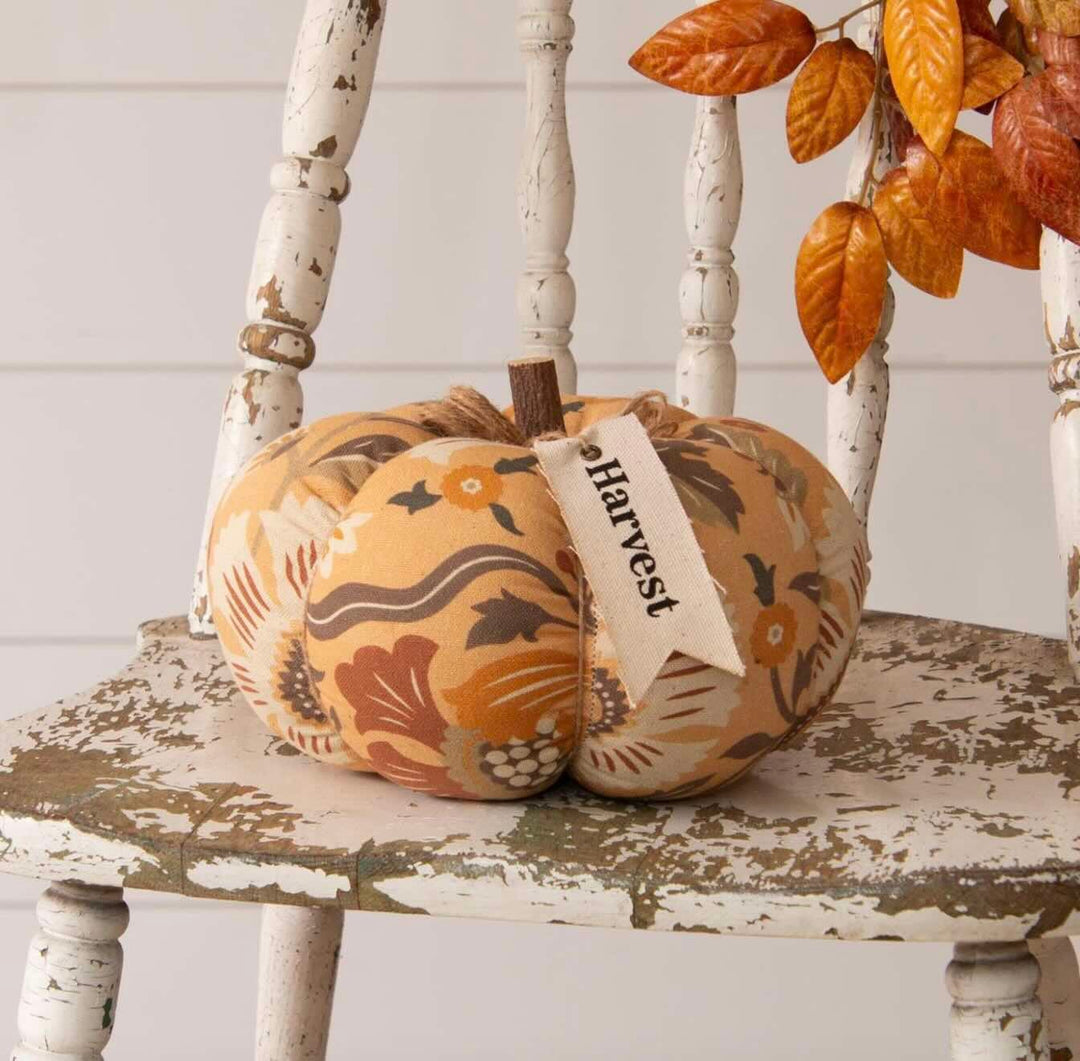 Harvest floral pumpkin