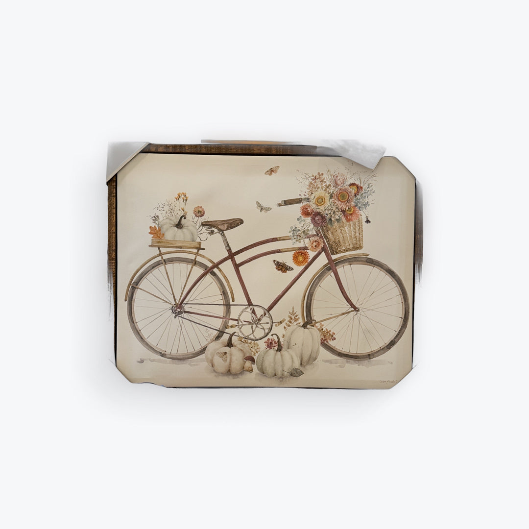 Fall Bike Canvas Wall Art