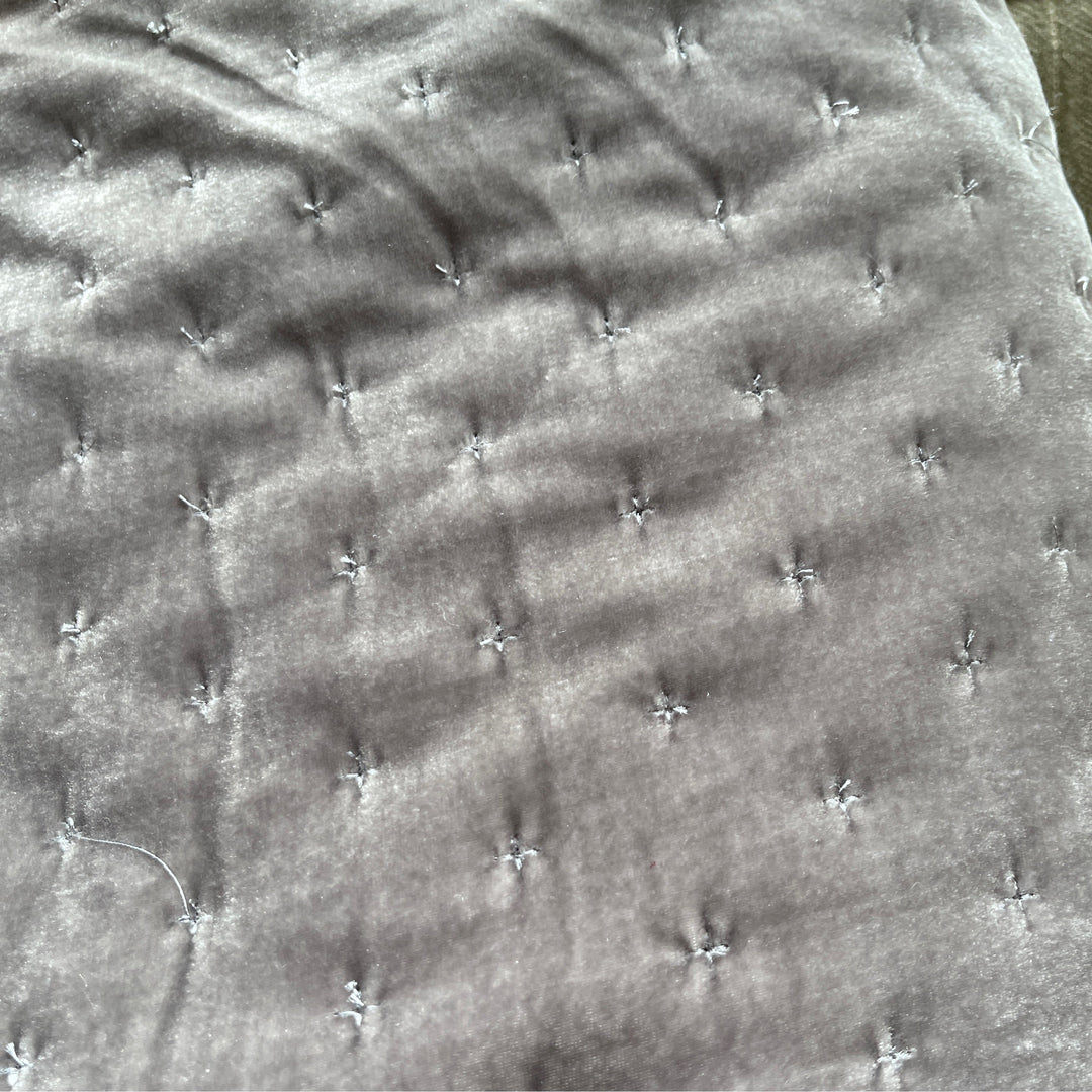 Gray velvet blanket
