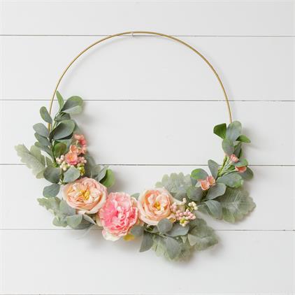 Wreath gold hoop