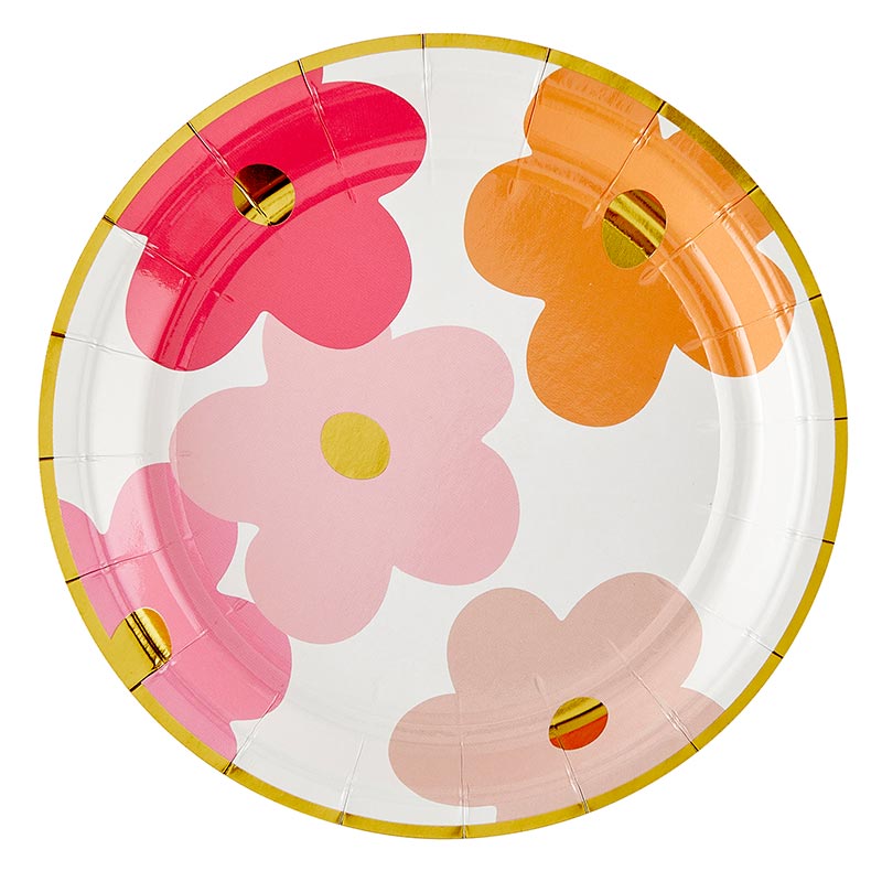 Plates multi flowers