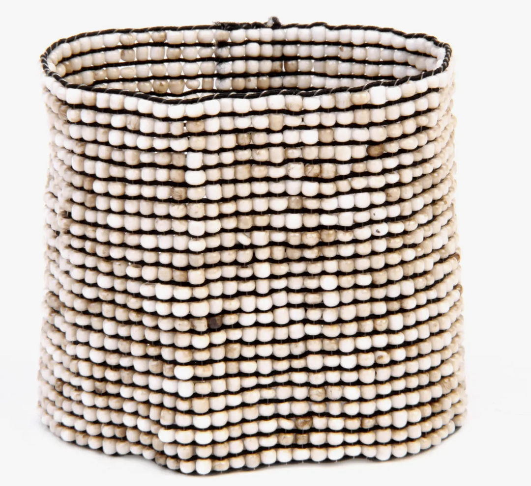Hand loomed bracelet cream